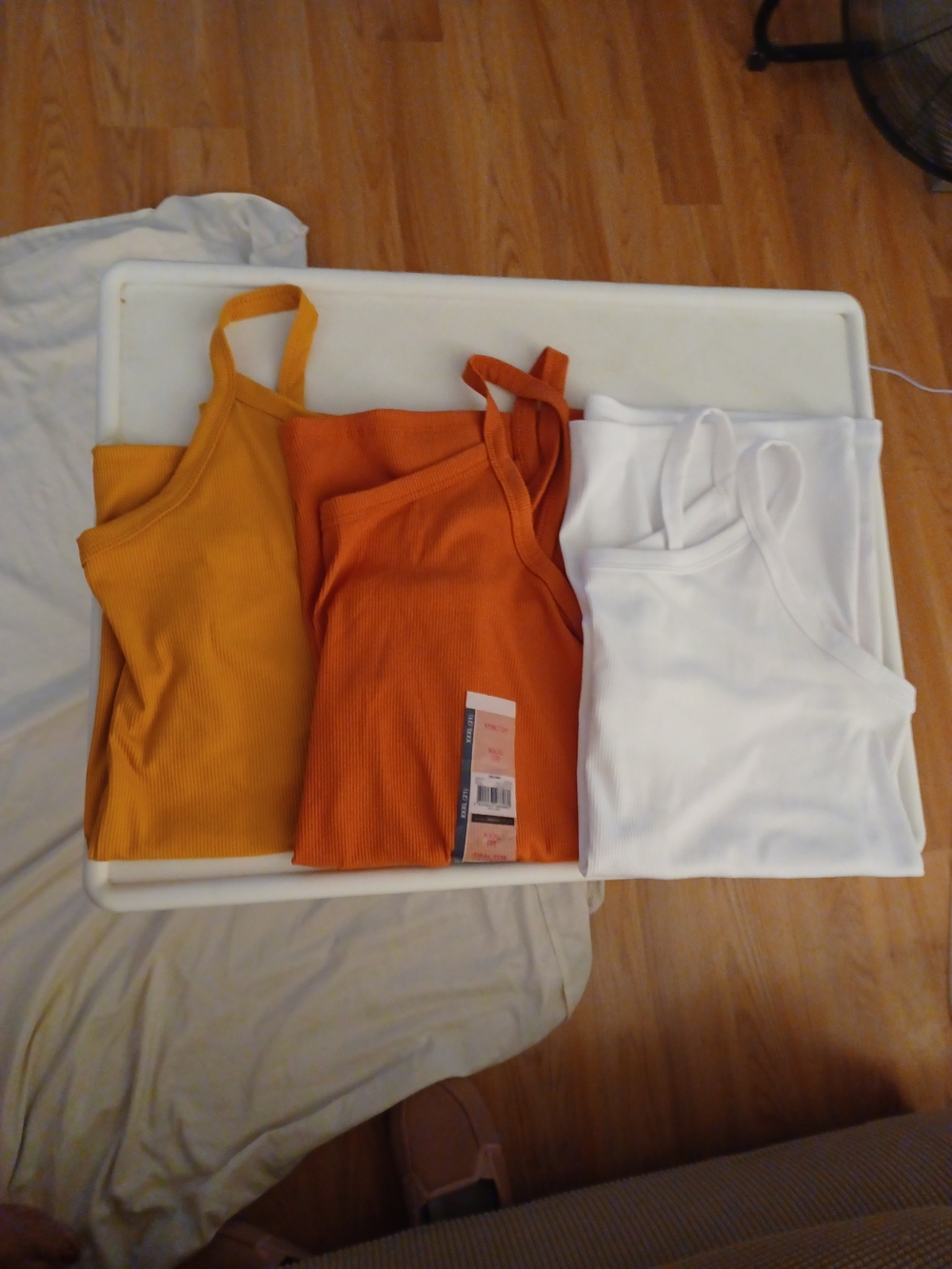 No Boundaries Ribbed Camisole Set — Mustard, Rust, White